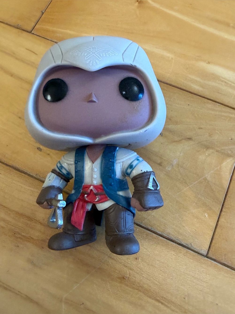 Assassin Hooded Vinyl Figure - Gray, Blue, Brown, Red Accents